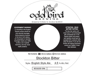 Odd Bird Brewing Stockton Bitter January 2020