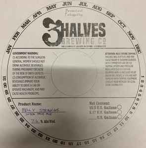 3 Halves Brewing Co Billy Strange India Pale Ale February 2020