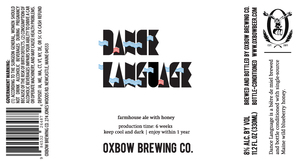 Oxbow Brewing Co. Dance Language February 2020