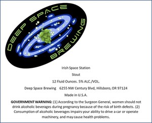 Deep Space Brewing Irish Space Station Stout February 2020