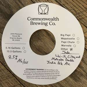 Commonwealth Brewing Co Jade February 2020