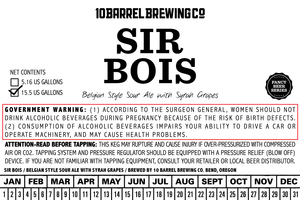 10 Barrel Brewing Co. Sir Bois February 2020
