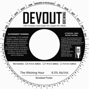 Devout Brewing The Witching Hour February 2020