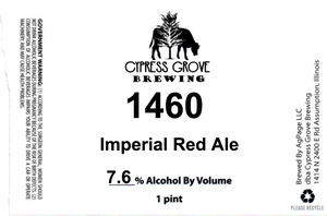 Cypress Grove Brewing 1460 Imperial Red Ale February 2020