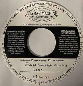 Flying Machine Brewing Co. Escape From Lager Mountain Lager