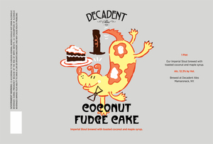 Decadent Ales LLC Coconut Fudge Cake February 2020