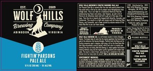 Wolf Hills Brewing Company Fightin' Parsons Pale Ale February 2020