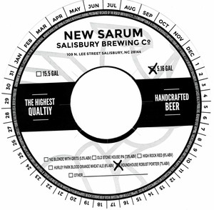New Sarum Salisbury Brewing Co Roundhouse Robust Porter
