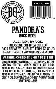 Breckenridge Brewery, LLC Pandora's Bock