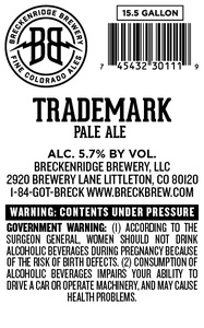 Breckenridge Brewery, LLC Trademark Pale Ale