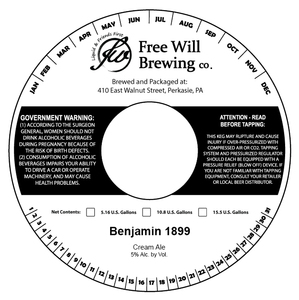 Free Will Brewing Co. Benjamin 1899