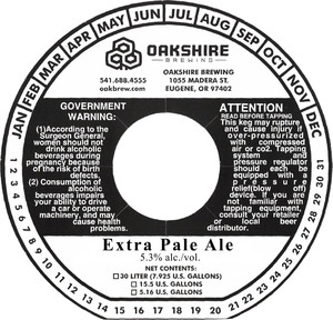 Oakshire Brewing Extra Pale Ale February 2020