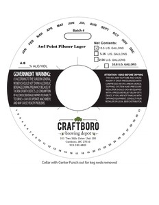 Craftboro Brewing Depot Awl Point Pilsner Lager February 2020