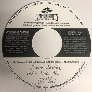 Common Roots Brewing Company Simcoe Session India Pale Ale February 2020