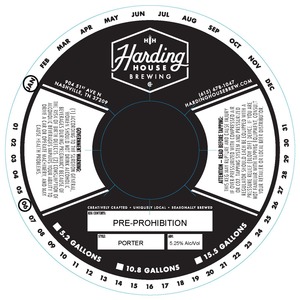 Harding House Brewing Pre-prohibition February 2020