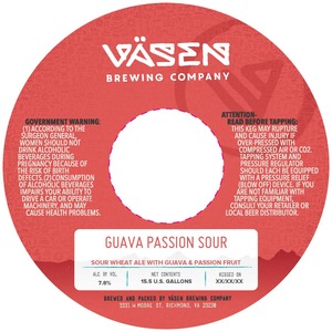VÄsen Brewing Company Guava Passion Sour February 2020