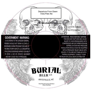 Burial Beer Co Departure From Dawn March 2020