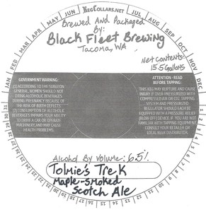 Black Fleet Brewing Tolmie's Trek Maple-smoked Scotch Ale
