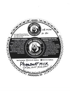 One Legged Pheasant Brewery Pheasant Milk