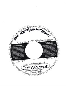 One Legged Pheasant Brewery Dirty Francis March 2020