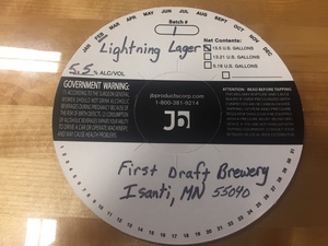 First Draft Brewery Lightning Lager