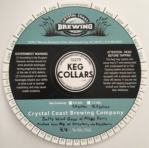 Crystal Coast Brewing Company Salty Wind Gose W/ Mixed Berry