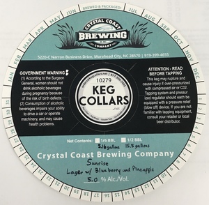 Crystal Coast Brewing Company Sunrise Lager W/ Blueberry And Pineapple
