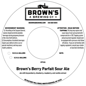 Brown's Brewing Co Brown's Berry Parfait Sour Ale March 2020