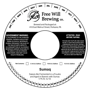 Free Will Brewing Co. Sumaq March 2020