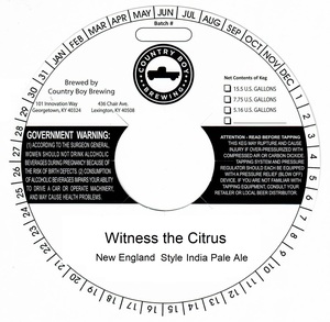 Country Boy Brewing Witness The Citrus