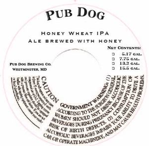Pub Dog Honey Wheat IPA March 2020