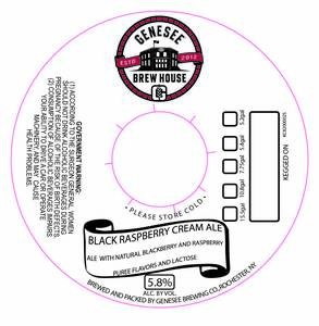 Genesee Brew House Black Raspberry Cream Ale March 2020