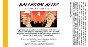 Hopsy Ballroom Blitz American Amber Lager April 2020