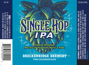 Breckenridge Brewery, LLC Single Hop IPA