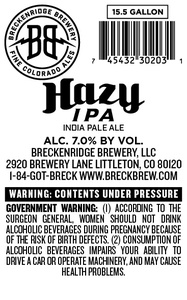 Breckenridge Brewery, LLC Hazy IPA