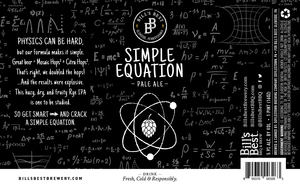 Bill's Best Simple Equation Pale Ale March 2020