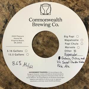 Commonwealth Brewing Co Hypercolor March 2020