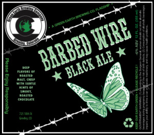 Green Earth Brewing Company Barbed Wire Black Ale March 2020