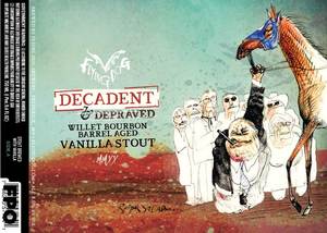 Flying Dog Brewery Decadent & Depraved Willet Bourbon Barrel Aged Vanilla Stout
