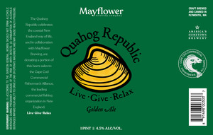 Mayflower Live Give Relax Golden Ale March 2020