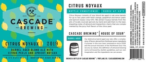 Cascade Brewing Citrus Noyaux March 2020