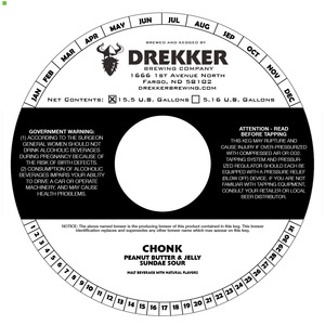 Drekker Brewing Company Chonk Peanut Butter & Jelly Sundae Sour March 2020