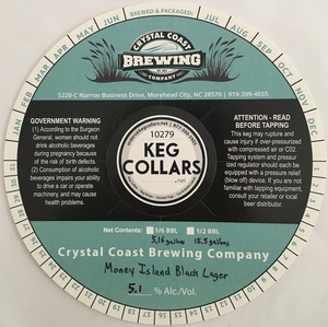 Crystal Coast Brewing Company Money Island Black Lager