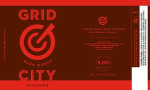 Grid City Beer Works Pilsner April 2020