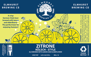 Elmhurst Brewing Company Zitrone April 2020