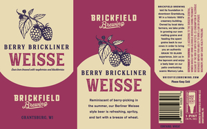 Brickfield Brewing Berry Brickliner Weiss