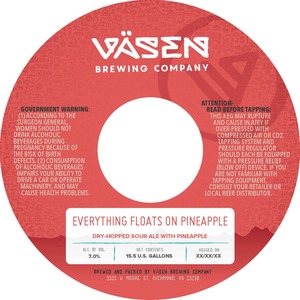 VÄsen Brewing Company Everything Floats On Pineapple April 2020