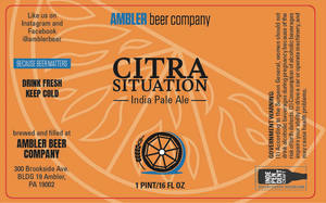 Ambler Beer Company Citra Situation April 2020