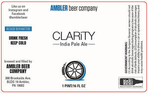 Ambler Beer Company Clarity India Pale Ale April 2020