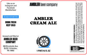 Ambler Beer Company Ambler Cream Ale April 2020